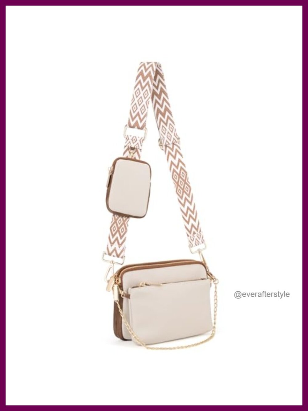 UTO Women's Crossbody Bags 3 in 1 Trendy Belt Purse Fanny Chest Pack